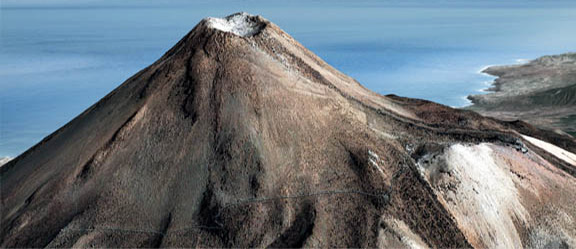 View of the peak of Mount Teide in Tenerife